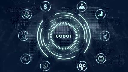 Industrial automation technology concept. Collaborative robot, cobot - Powered by Adobe