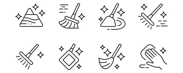Obraz premium Cleaning tools and gestures for a sparkling clean environment