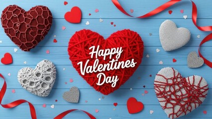 Celebrating valentine's day with crocheted hearts