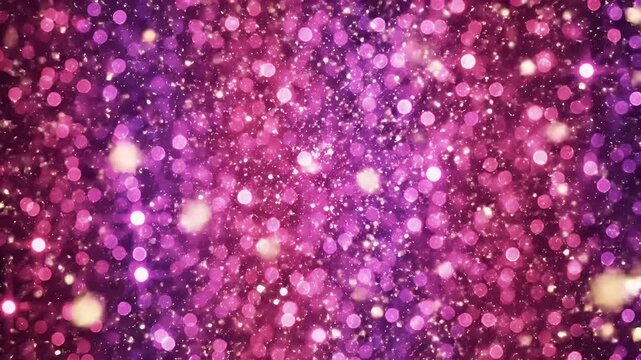 Sparkling Pink and Purple Bokeh Background - This video features a beautiful array of pink and purple bokeh lights, creating a magical and festive atmosphere.