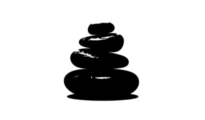 Pile of rocks isolated on white background realistic vector illustration