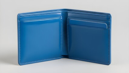 blue leather wallet