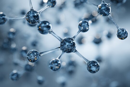 Molecules and their connections in a scientific setting with clear details of structure and function