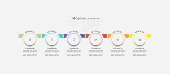 Vector infographic business template colorful design