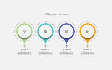 Vector infographic business template colorful design