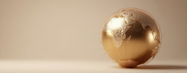 The Golden Globe Sculpture Representing Global Wealth Luxury Business and Strategic Connectivity