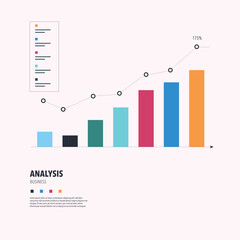 Business Analysis symbol with pie chart. Business analysis icon for presentation Success, achievment, motivation business symbol