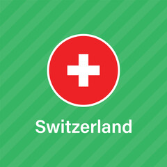 Obraz premium Vector flag of Switzerland waving closeup style background illustration.