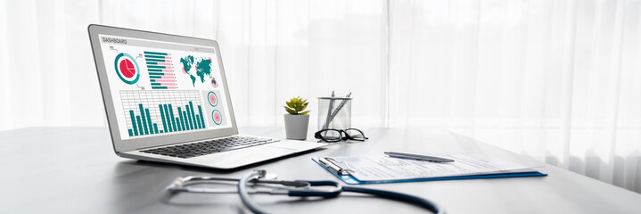 Business data dashboard provide brisk business intelligence analytic for marketing strategy planning