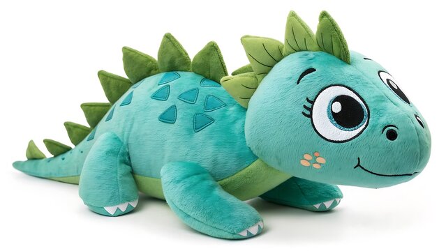 Cute cartoon dinosaur and dragon illustration with green reptiles and fun fantasy animals