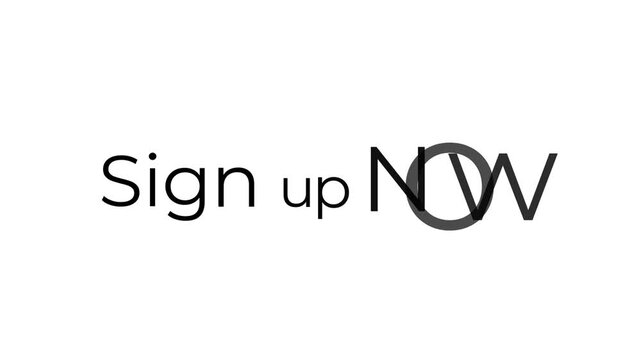 Sign up now sign