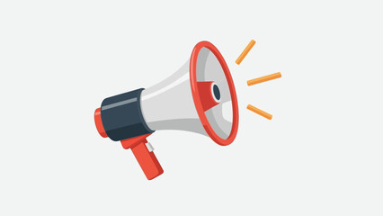 Red and White Megaphone for Important Announcements and Public Speaking.