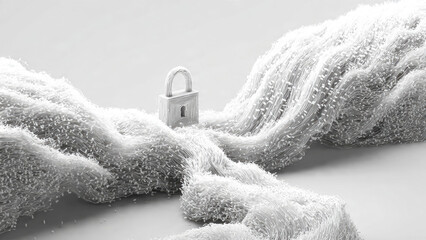 Abstract Security Concept with Padlock