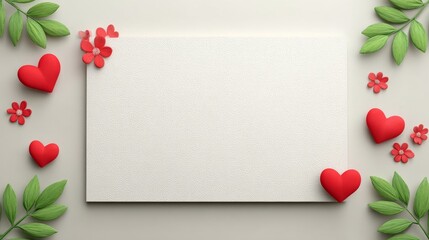 Valentine's romantic heart rose theme card design creative occasion floral background aesthetic viewpoint