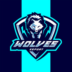 Lone wolf mascot logo for esport team