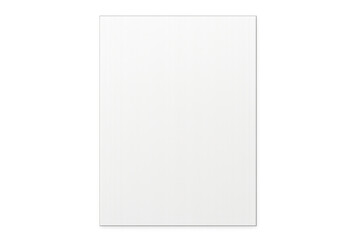 White blank paper sheet or poster mockup on a transparent background with a subtle shadow, ready for your design template