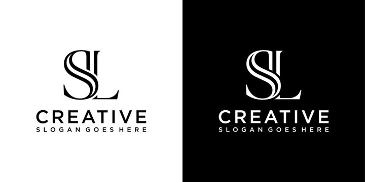 SL or LS initial letter logo design vector