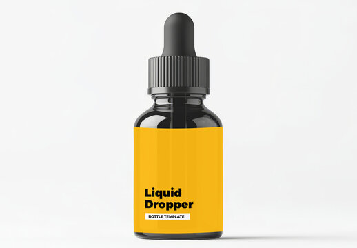 Liquid Dropper Bottle Mockup Template