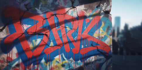 Street Art Graffiti Tags Generative AI

