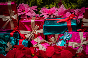 Christmas Tree and Festive Holiday Decorations in the Atrium of Sapporo Factory, Hokkaido, Japan