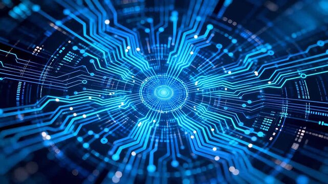 Blue circuit board pattern