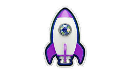 Rocket Ship Launching Earth Concept - Space Travel, Innovation
