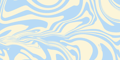 Obraz premium Abstract horizontal background with colorful waves. Trendy vector illustration in style retro 60s, 70s. Pastel colors.eps10