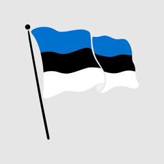 national flag of estonia illustration 