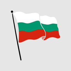 national flag of bulgaria illustration 