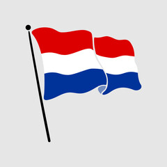 national flag of netherlands illustration 