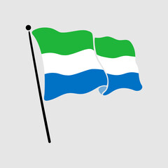 national flag of sierra leone illustration 