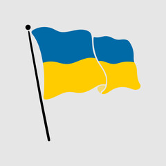 national flag of ukraine illustration 