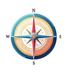 A compass graphic icon