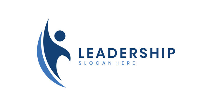 Leadership logo design, people logo concept icon