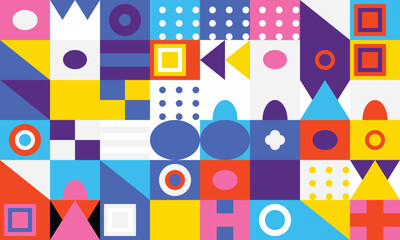 Colorful Abstract Pattern Background with Geometric Shapes