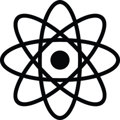 Nucleolus silhouette vector art illustration and minimal black and white design