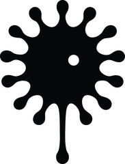 Slime Mold silhouette vector art Illustration