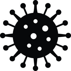 Virus silhouette vector art illustration and minimal black and white design