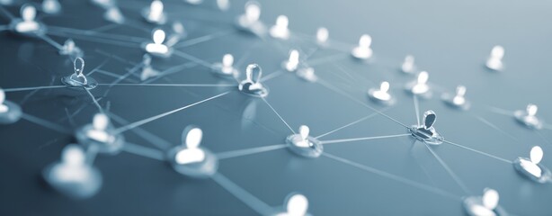 The Network of Connected People Icons Representing Digital Social Connectivity and Global Collaboration