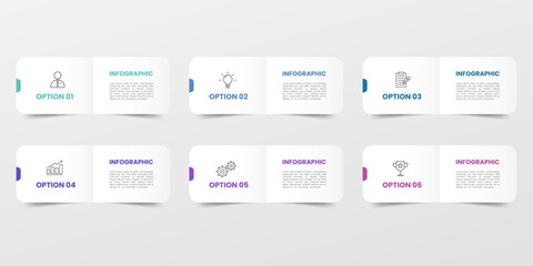 set of elements infographic number and label