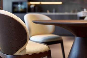 The interior showcases a perfect balance between modern minimalism and natural elements.