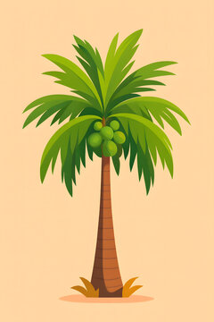 Young coconut or pokok kelapa muda (local plant & tree malaysia)