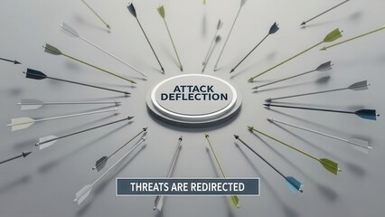 Attack Deflection Shield with Arrows Redirected