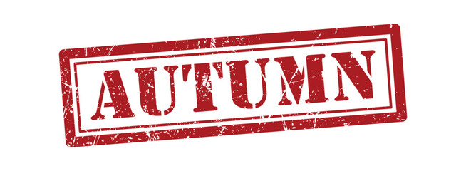 WebRed Grunge Autumn Stamp Illustration, Distressed Rubber Ink Effect, Seasonal Fall Sign for Business Design, Documents, Posters, Labels and Creative Autumn Time Concept