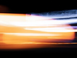 A vibrant, abstract image showcasing dynamic light trails in warm and cool tones against a dark background, perfect for conveying motion, energy, or modernity in digital art or advertising materials,