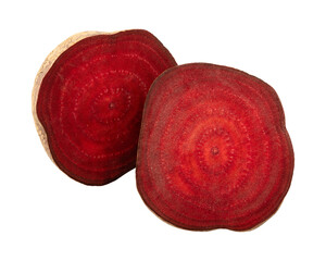 Slice of beetroot isolated on transparent background	