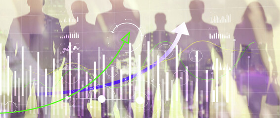 Data analysis chart with multiple growth curves showing progression