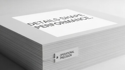 Stack of Papers With Operational Precision Text