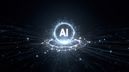 Artificial Intelligence Sphere: A captivating visualization showcases the essence of artificial intelligence.