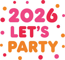 2026 new year celebration party illustration Vector